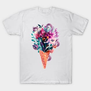 Summer Glaze, summer flowers bouquet handmade watercolor T-Shirt